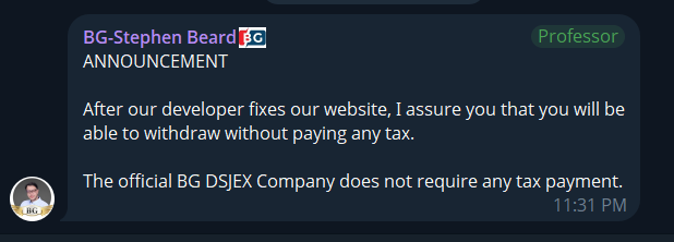 bg wealth sharing scam 