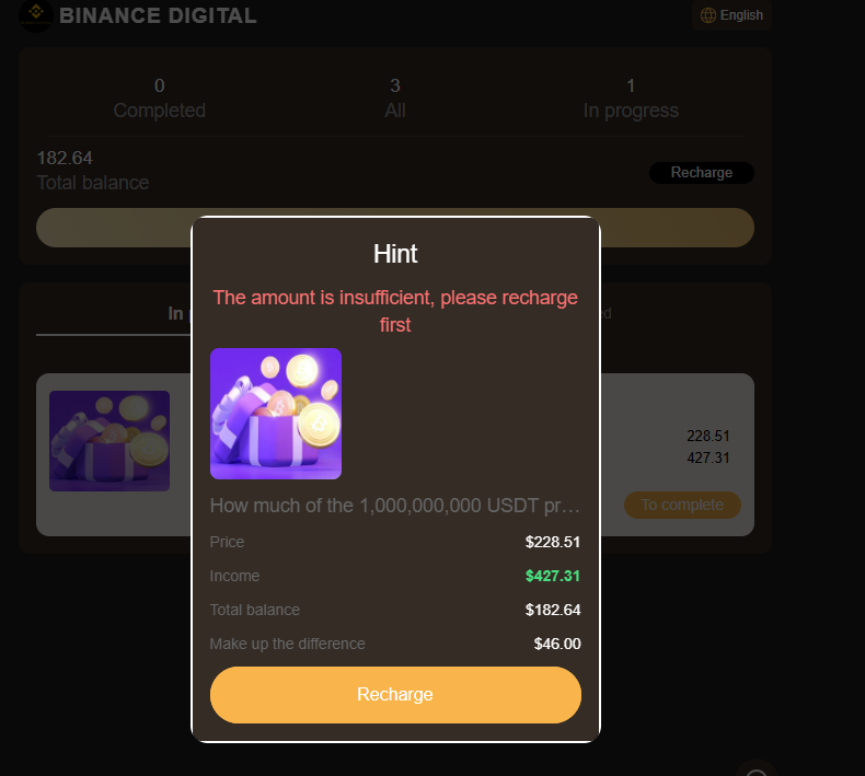 binance digital scam
